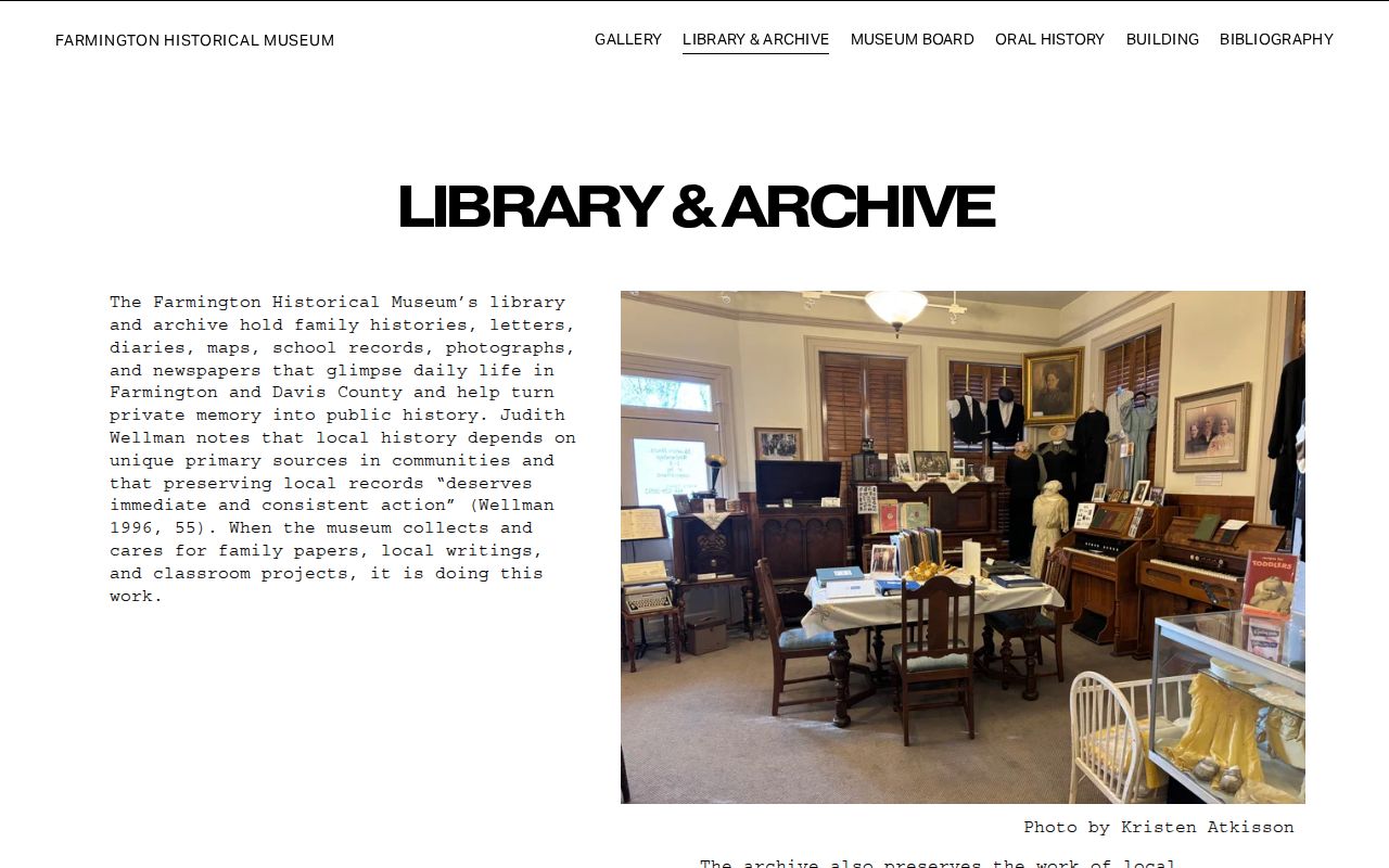 Farmington city directory historical museum archive