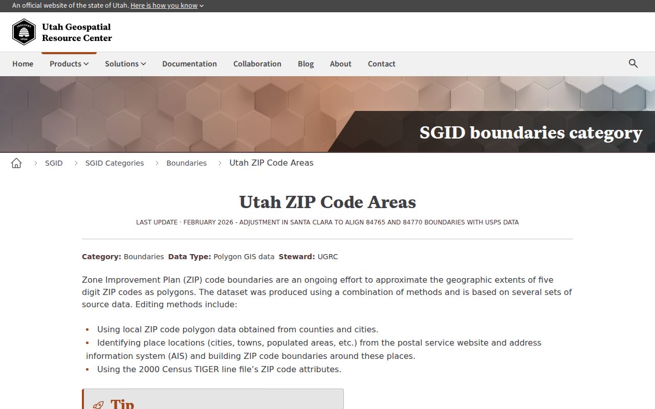 Farmington ZIP code directory Utah ZIP polygon boundary map